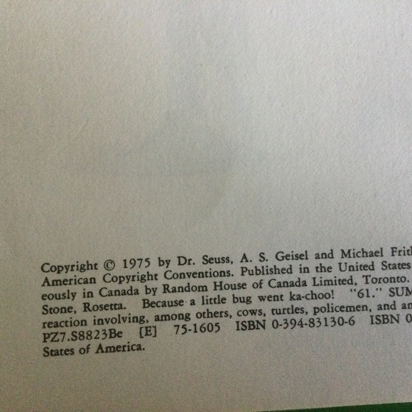 Because a Little Bug Went Ka-Choo! Vintage Book - Picture 2 of 3